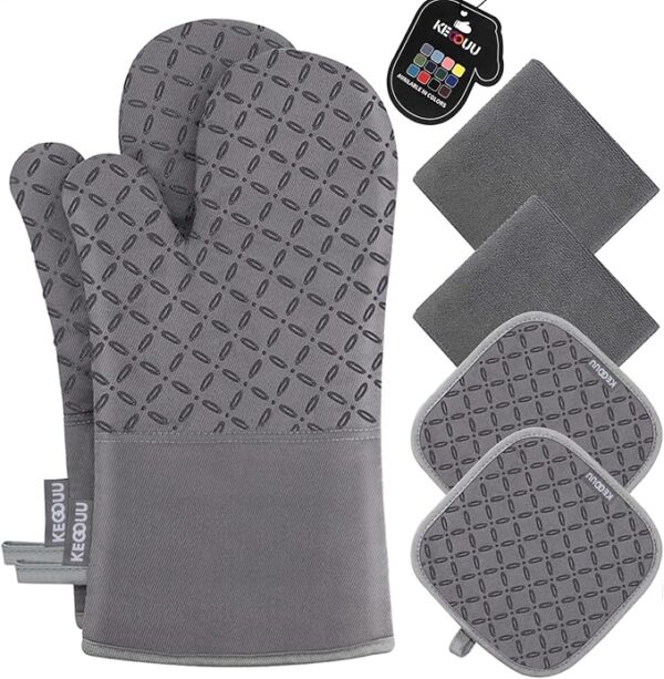 KEGOUU Oven Mitts and Pot Holders 6pcs Set