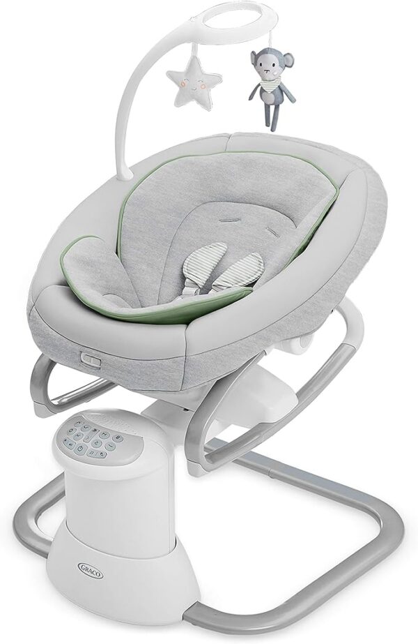 Graco Soothe My Way with Removable Rocker, Madden - Versatile Baby Swing & Portable Rocker