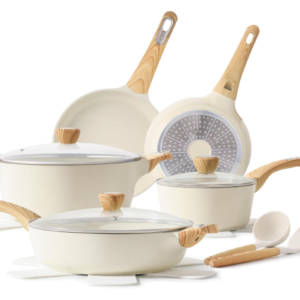 SENSARTE Ceramic Cookware Sets, Pots and Pans Set Nonstick