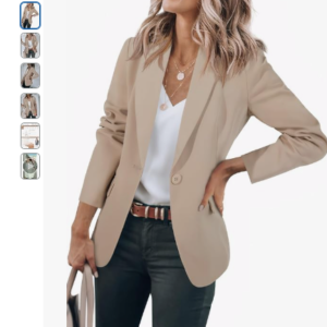 Cicy Bell Womens Casual Blazers Open Front Long Sleeve Work Office Suit Jackets Blazer