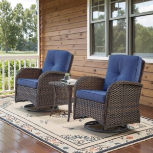 Patio Wicker Chairs Swivel Rocker