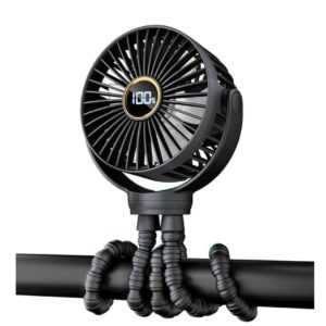 Portable Stroller Fan, Small Battery Powered Cooler w/ 360° Rotation